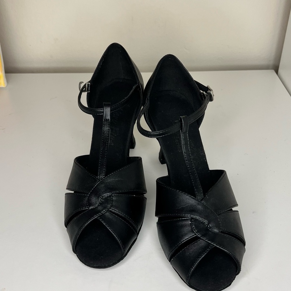 Elegant Black Dance Salsa Heels